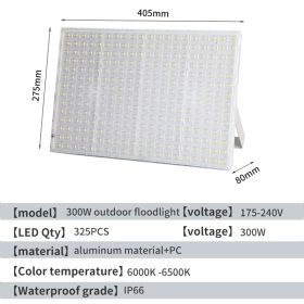 LED Floodlights, Outdoor Waterproof Industrial Workshops, Factory Buildings, Outdoor Lighting, Courtyards, Exploratory Streetlights, Ultra Bright (Option: 300W)