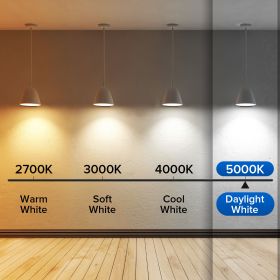 SANSI 60W Equivalent LED Light Bulbs, 22-Year Lifetime,  900 Lumens With Ceramic Technology,  Non-Dimmable, E26 Base, A15 Size, Energy-Efficient (Option: 2pack-5000K)